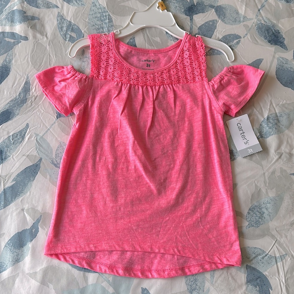 Carter’s Short Sleeve Girl’s Pink Blouse Size 3T